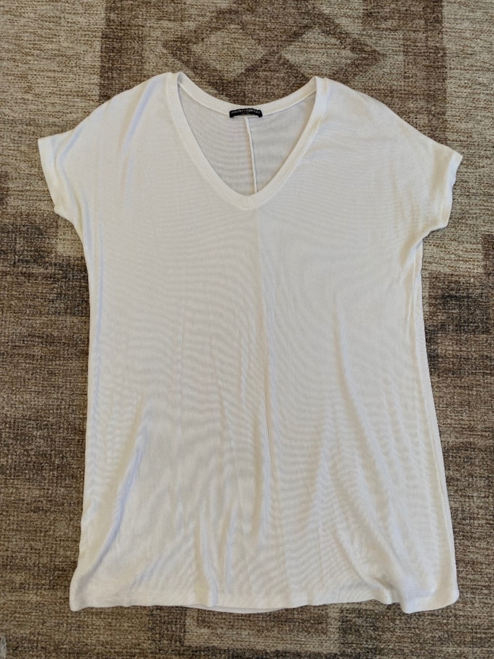 Brandy Melville Ribbed V-Neck Tee